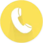 A yellow icon with a white telephone receiver.