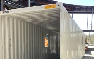 Image of an ISO standard storage container with an open door