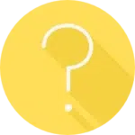 A yellow circular icon with a white question mark in the center.
